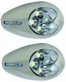 Aufbau NIRO Rumpflicht 1 Paar LED 12V 3,5W Aufbau NIRO Rumpflicht 1 Paar LED 12V 3,5W