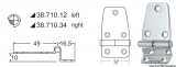 Scharniere zum stecken, doppelte gewinkelte Version 65,5x37mm 16,5mm Version Links Scharniere zum stecken, doppelte gewinkelte Version 65,5x37mm 16,5mm Version Links
