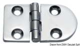 Scharnier verchromten hochglanzpolierten Inox Stahl 316 Typ A 180Grad AISI 316 70x40 mm Scharnier verchromten hochglanzpolierten Inox Stahl 316 Typ A 180Grad AISI 316 70x40 mm