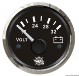 Voltmeter 18 bis 32 V Anzeige Anzeige schwarz Blende poliert Voltmeter 18 bis 32 V Anzeige Anzeige schwarz Blende poliert