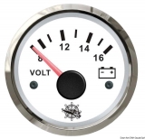 Voltmeter 18 bis 32 V Anzeige Anzeige weiß Blende poliert Voltmeter 18 bis 32 V Anzeige Anzeige weiß Blende poliert