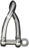 Schäkel gedreht - Edelstahl rostfrei 22 x 8 mm Schäkel gedreht - Edelstahl rostfrei 22 x 8 mm