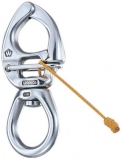 WICHARD Regatta-Schnappschäkel - Edelstahl rostfrei, kleines Auge, Wirbel, 90 x 23 mm WICHARD Regatta-Schnappschäkel - Edelstahl rostfrei, kleines Auge, Wirbel, 90 x 23 mm