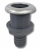 Stabiler Kunststoff-Borddurchlass 52mm Anschluss Stabiler Kunststoff-Borddurchlass 52mm Anschluss