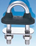 WICHARD U-Bolzen - Edelstahl rostfrei, Gummimanschette schwarz, 70 mm, M6 WICHARD U-Bolzen - Edelstahl rostfrei, Gummimanschette schwarz, 70 mm, M6
