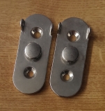 1 Paar Haltebasen aus Edelstahl für Badeleitern Spiegelmontage 1 Paar Haltebasen aus Edelstahl für Badeleitern Spiegelmontage