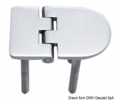Scharnier verchromten hochglanzpolierten Inox Stahl 316 Typ C 95 Grad AISI 316 63x40 mm Scharnier verchromten hochglanzpolierten Inox Stahl 316 Typ C 95 Grad AISI 316 63x40 mm