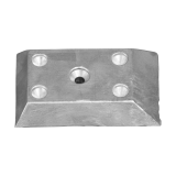 Plattenanode Plate for Hulls 122x81x20 1 Loch Zink Plattenanode Plate for Hulls 122x81x20 1 Loch Zink