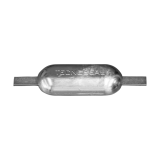 Anschweiß Anode ovaler Typ mit Lasche Series fino Tecnoseal Zink 3 Kg Anschweiß Anode ovaler Typ mit Lasche Series fino Tecnoseal Zink 3 Kg