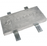 Anschweiß Anode quadratisch mit 2 Bändern Tecnoseal Aluminium 4,50 Kg Anschweiß Anode quadratisch mit 2 Bändern Tecnoseal Aluminium 4,50 Kg