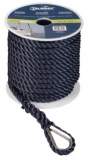 Ankerleine 3 kadeelig aus Polyester Durchmesser 10mm schwarz 20 Meter Ankerleine 3 kadeelig aus Polyester Durchmesser 10mm schwarz 20 Meter