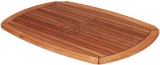 Teak Tischplatte Half Ellips Abmessung 61x94cm Teak Tischplatte Half Ellips Abmessung 61x94cm