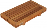 Teak Tischplatte Wing Stabdeckdesign Abmessung 34/68 x 60cm Teak Tischplatte Wing Stabdeckdesign Abmessung 34/68 x 60cm