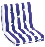 Kapokkissen mit mit Rückenlehne Farbe blau/weiß gestreift Maße 70 x 46 x 13 cm Kapokkissen mit mit Rückenlehne Farbe blau/weiß gestreift Maße 70 x 46 x 13 cm