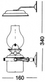 Hutslingerlampe Petroleum mit Qualmfänger
