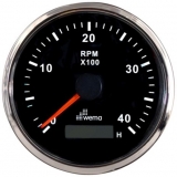 Silverline Drehzahlmesser mit Betriebsstundenzähler WEMA 4000U/min Schwarz Silverline Drehzahlmesser mit Betriebsstundenzähler WEMA 4000U/min Schwarz