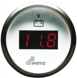 Voltmeter Spannungsanzeige LED WEMA weiß 8 bis 32V Voltmeter Spannungsanzeige LED WEMA weiß 8 bis 32V