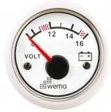 Voltmeter Spannungsanzeige WEMA Serie Black White weiß 8 bis 16V Voltmeter Spannungsanzeige WEMA Serie Black White weiß 8 bis 16V