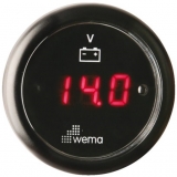 Voltmeter Spannungsanzeige LED WEMA Serie Black White schwarz 8 bis 32V Voltmeter Spannungsanzeige LED WEMA Serie Black White schwarz 8 bis 32V