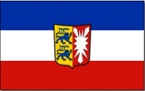 Flagge Schleswig-Holstein mit Wappen 200 x 300mm Flagge Schleswig-Holstein mit Wappen 200 x 300mm