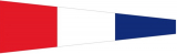 Signalflagge 3 THREE 25 x 88cm Signalflagge 3 THREE 25 x 88cm