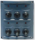 Schalttafel 12 V mit 6 Schaltern schwarze Kunststoff Mit LED BBN2 Schalttafel 12 V mit 6 Schaltern schwarze Kunststoff Mit LED BBN2