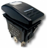 Schalter wasserdicht mit LED Indikator 5 Kontakte: (on) - off - on Schalter wasserdicht mit LED Indikator 5 Kontakte: (on) - off - on