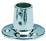 Runder Relingstützenhalter, rostfreier Mikrofusions-Edelstahl AISI 316, 90° Schrägstellung, für Rohre ø 25mm Runder Relingstützenhalter, rostfreier Mikrofusions-Edelstahl AISI 316, 90° Schrägstellung, für Rohre ø 25mm