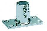 Rechteckiger Relingstützenhalter, rostfreier Mikrofusions-Edelstahl AISI 316, 90°, für Rohre ø 25mm Rechteckiger Relingstützenhalter, rostfreier Mikrofusions-Edelstahl AISI 316, 90°, für Rohre ø 25mm