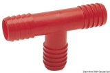 T-Anschlüsse aus rotem Nylon für Wasserleitungen 10mm