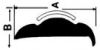 Scheuerleisten aus hochglanzpoliertem, rostfreien Stahl, AISI 316 20mm