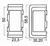 Rahmen fr Schalter Einsatz f. Mitteleinsatz Farbe Wei