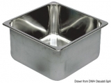 Rechteckige Spülen aus bürstenpoliertem Edelstahl Außen mit Rand 250x360mm Rechteckige Spülen aus bürstenpoliertem Edelstahl Außen mit Rand 250x360mm