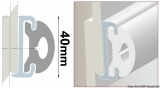 PVC-Einlege Profil 40mm Farbe Grau für die Grundschiene 44.040.05 PVC-Einlege Profil 40mm Farbe Grau für die Grundschiene 44.040.05