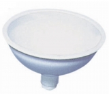 Rundbecken Aus hochglanzpoliertem Edelstahl wei� emaillierter Stahl