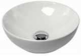 Rundbecken aus weier Keramik zur Montage auf Flchen  370mm