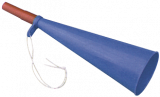 Nebelhorn aus Kunststoff Farbe blau / orange Nebelhorn aus Kunststoff Farbe blau / orange