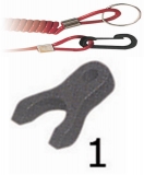 Tohatsu Sicherheitsschl�ssel mit ausziehbarem Band und Karabinerhaken