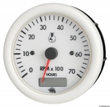 Drehzahlmesser Diesel 0-4000 Umin, mit Zähler Linie GUARDIAN Anzeige weiß Blende weiß 24V Drehzahlmesser Diesel 0-4000 Umin, mit Zähler Linie GUARDIAN Anzeige weiß Blende weiß 24V