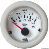 Öldruck Anzeige weiß Blende weiß 0-5 bar 12V Öldruck Anzeige weiß Blende weiß 0-5 bar 12V